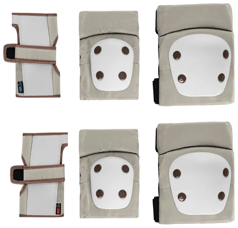 Set de protectie pentru genunchi si coate pentru copii KikkaBoo - Bej