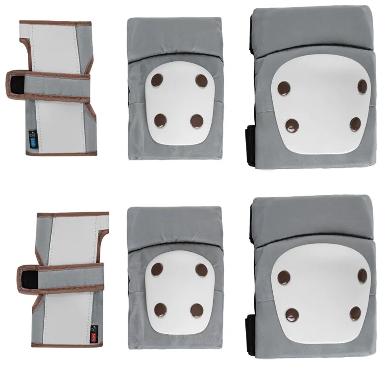 Set de protectie pentru genunchi si coate pentru copii KikkaBoo - Gri