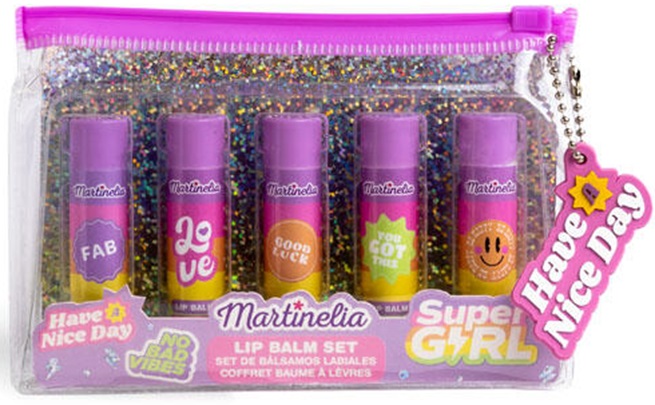 Set pentru copii  Martinelia Supergirl - Balsamuri de buze, 5 buc.
