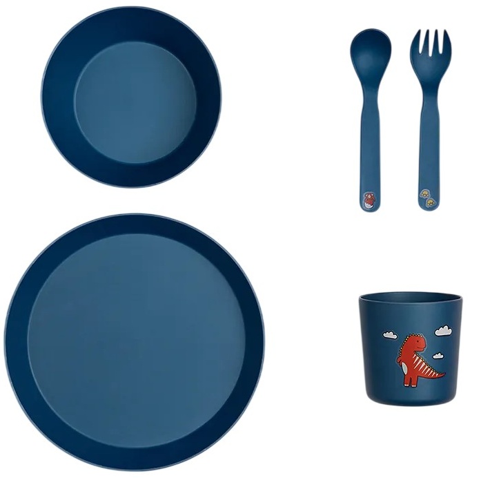 Set pentru hrănire copii Citron - Blue Dino