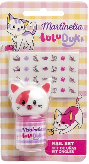 Set de manichiură pentru copii Martinelia Lulu & Duki - Ojă și stickere, sortiment