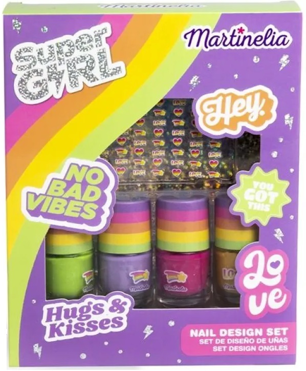 Set de unghii pentru copii  Martinelia Supergirl - 5 piese