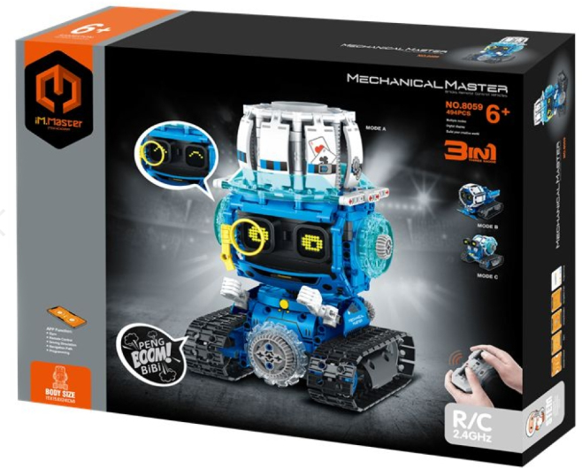 Constructor pentru copii 3 în 1 iM.Master - Robot inteligent de transformare, RC, 494 piese