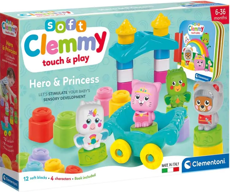 Constructor pentru copii Clementoni Clemmy - Hero and Princess, 16 piese