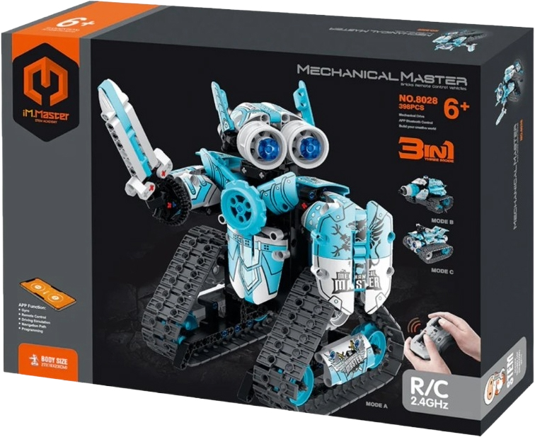 Constructor pentru copii iM.Master - Robot programabil cu telecomandă, 398 piese