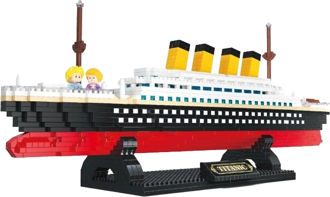 Constructor pentru copii KOCO - Model Titanic, 1510 piese