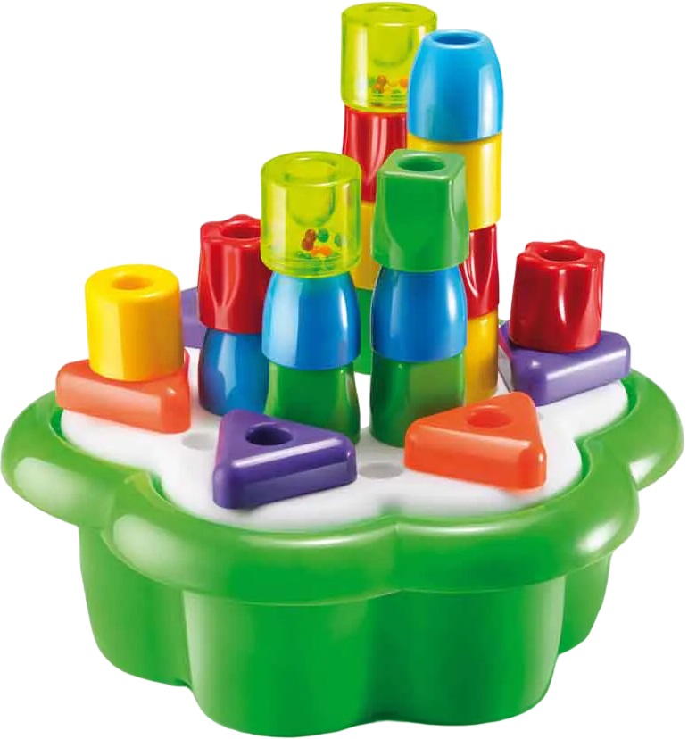 Constructor pentru copii  Quercetti - Chunky Peggy Box, 28 piese