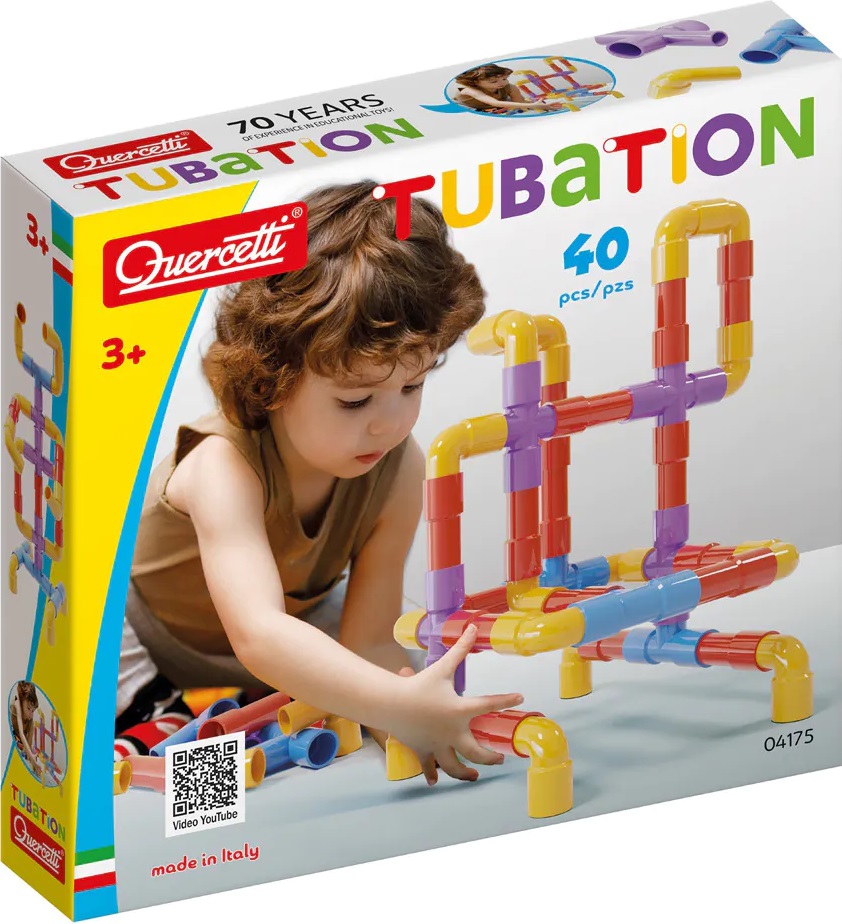 Constructor pentru copii  Quercetti - Tubation, 40 piese