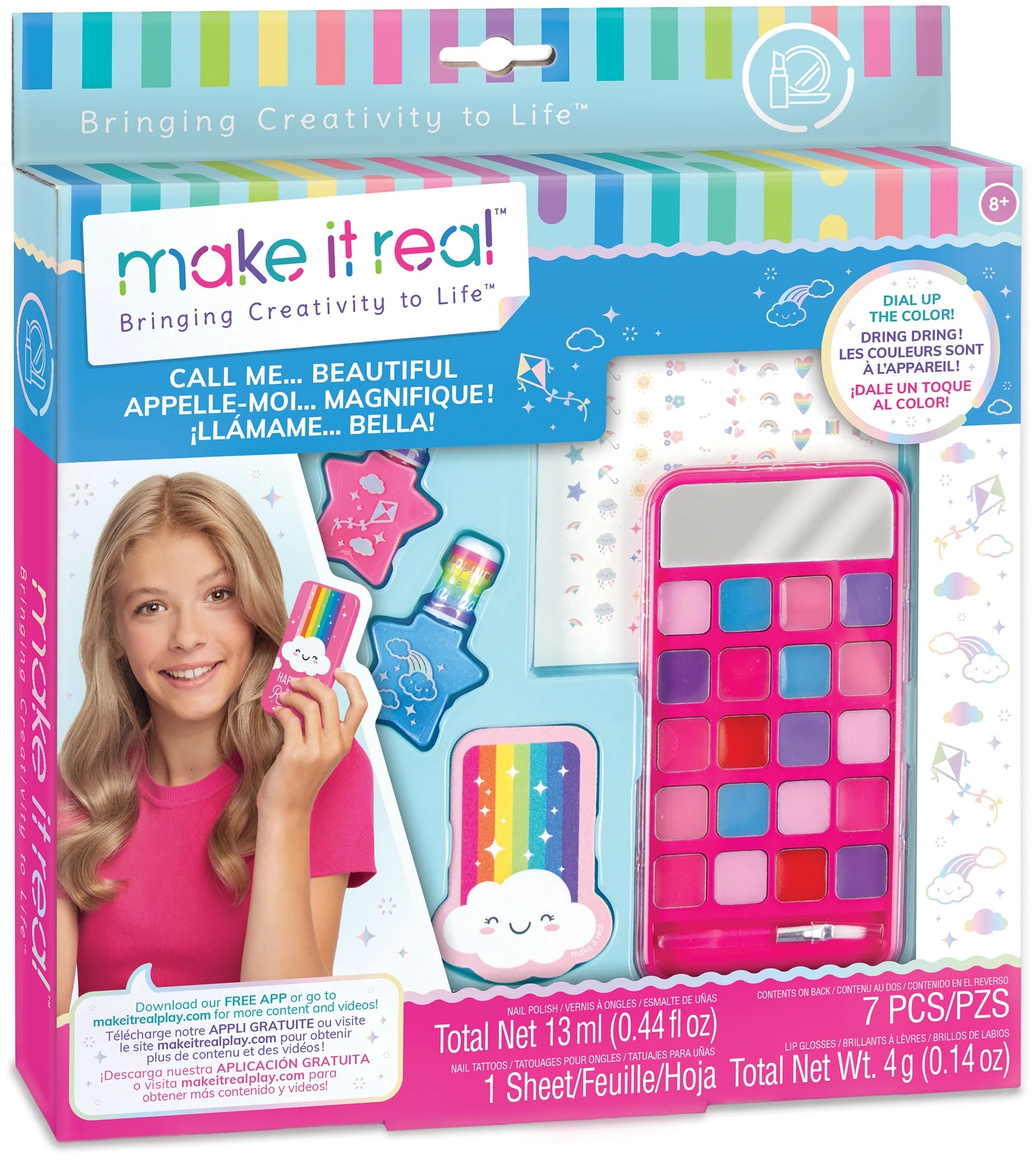 Set cosmetice pentru copii Make it Real - Machiaj și lac de unghii