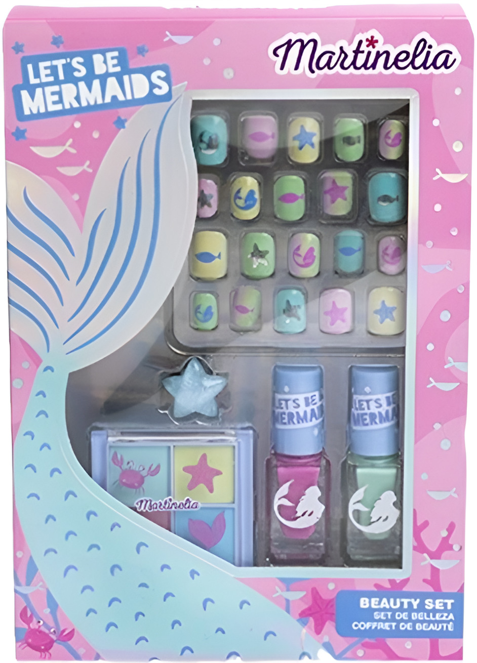 Set cosmetice pentru copii  Martinelia Let's Be Mermaids - Manichiură magică, 5 piese