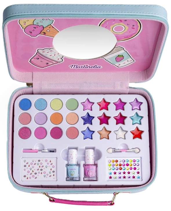 Set cosmetic pentru copii Martinelia Yummy - În servietă, 30 piese