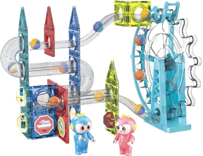 Set de constructii magnetice pentru copii Sonne - Otis, cu sunet, 73 de piese