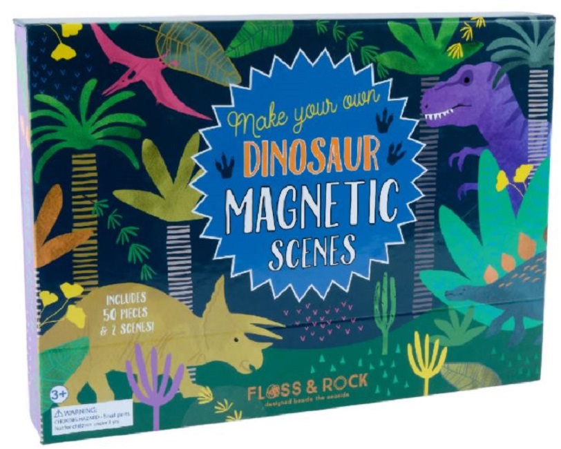 Scene magnetice pentru copii Floss and Rock - Dinozauri
