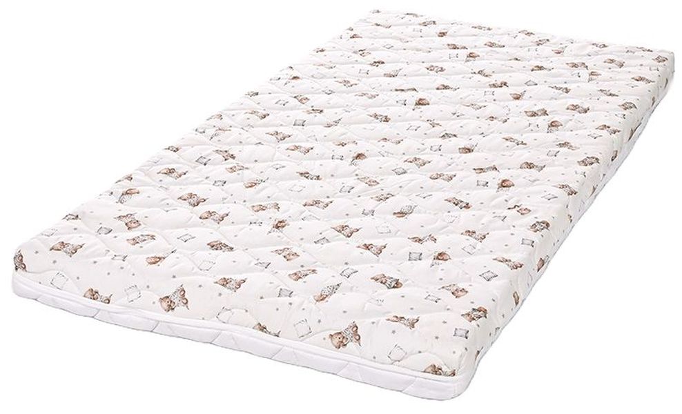 Saltea pentru copii Lorelli - Holiday, 60 х 120 х 10 cm, bej cu urși adormiți