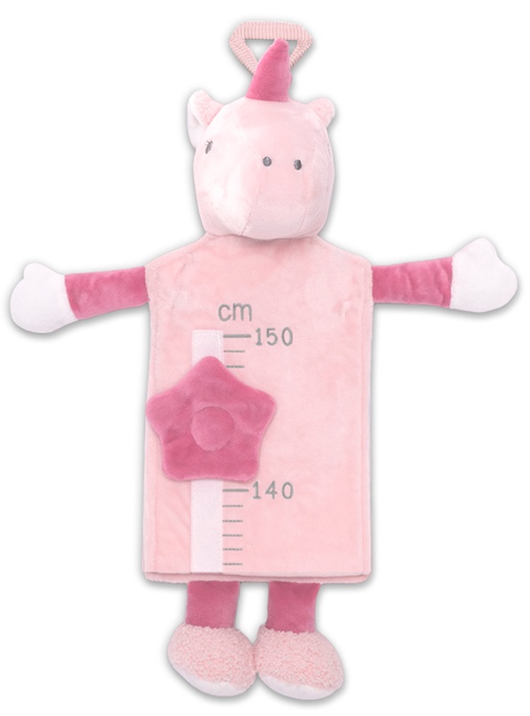 Bandă de măsură pentru perete pentru copii Lorelli - Unicorn, roz