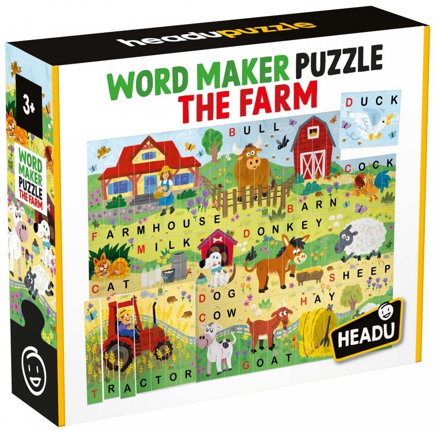 Puzzle educațional pentru copii Headu - Ferma