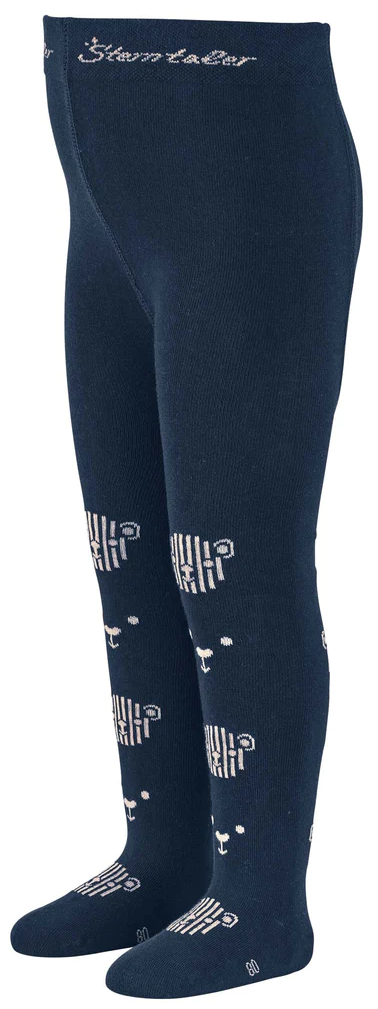 Colanți de bumbac pentru copii Sterntaler - 122/128 cm, 5-6 ani, albastru închis
