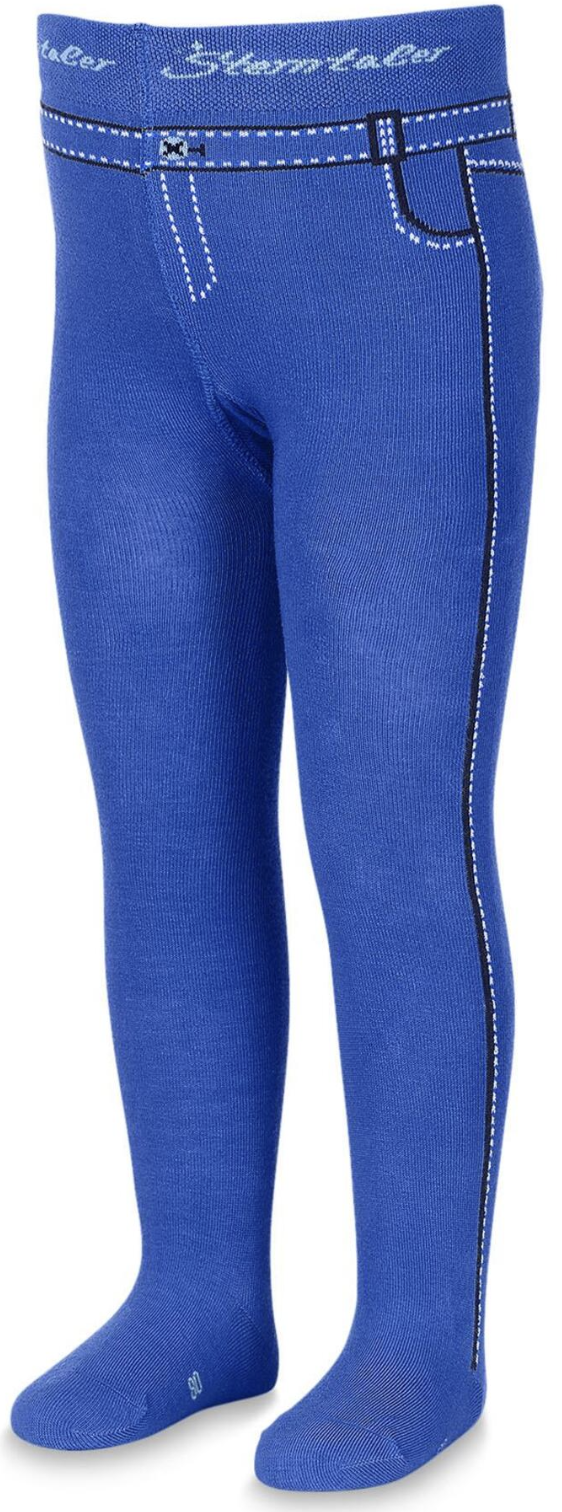 Colanți din bumbac pentru copii Sterntaler - 80 cm, 12-18 luni, albastri