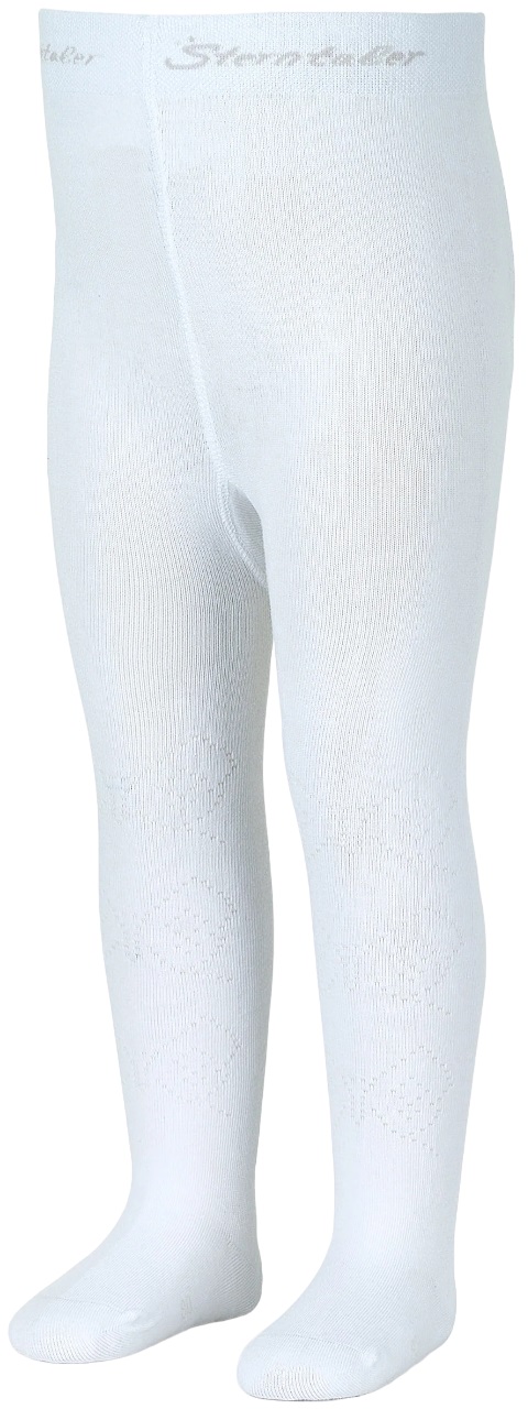 Colanți din bumbac pentru copii Sterntaler - Figurat, 110-116 cm, 4-5 ani, alb