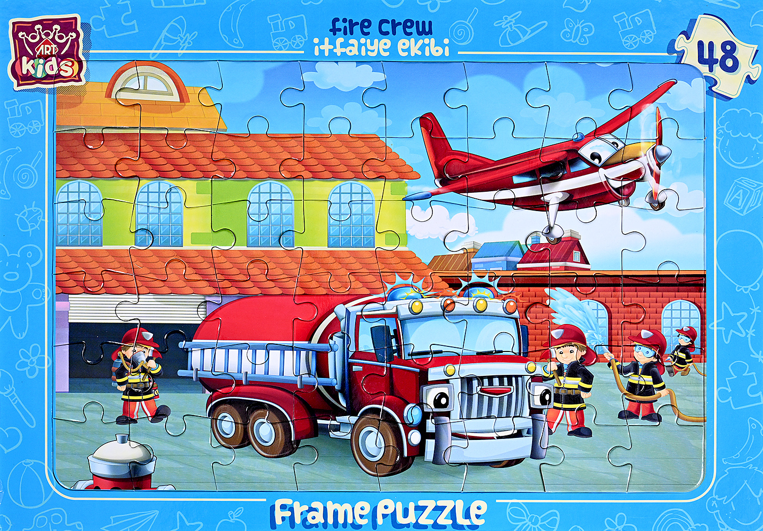 Puzzle pentru copii Art Puzzle din 48 de piese - Echipajul de pompieri