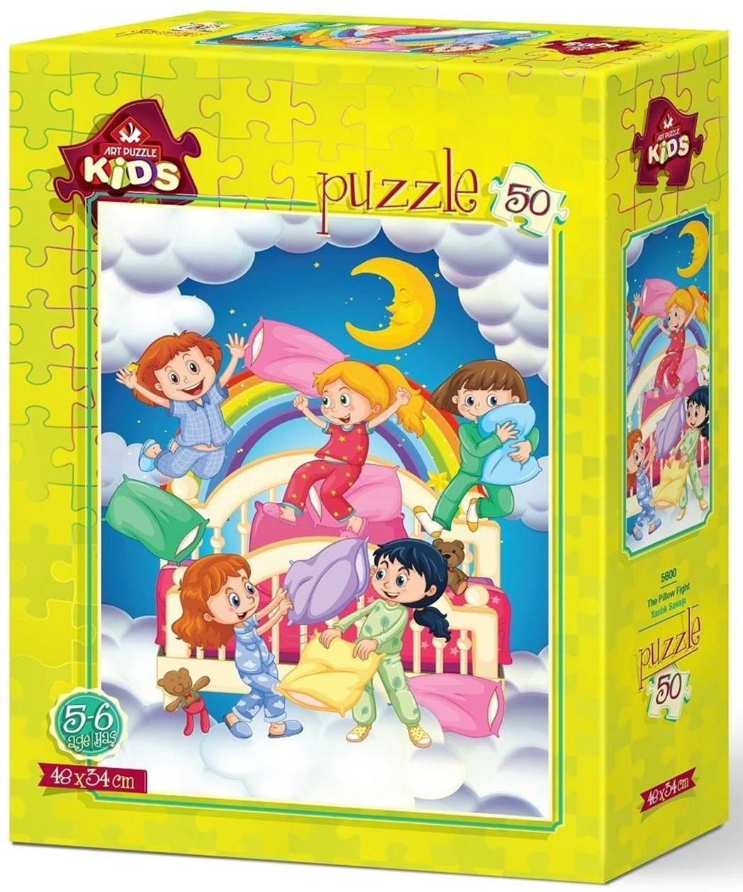 Puzzle pentru copii Art Puzzle din 50 de piese - Bătaie cu perne