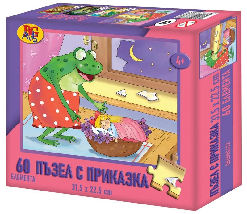 Puzzle pentru copii Avis din 60 piese - Micuța Thumbelina