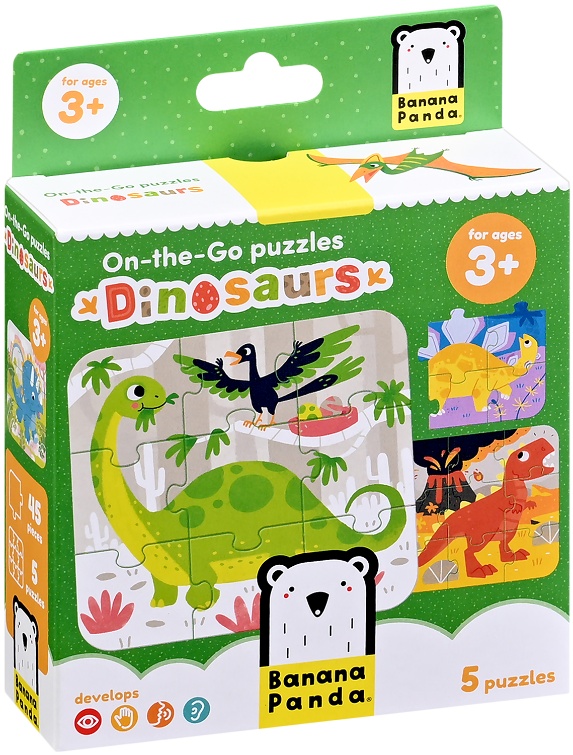 Puzzle pentru copii Banana Panda 5 în 1 - Dinozauri