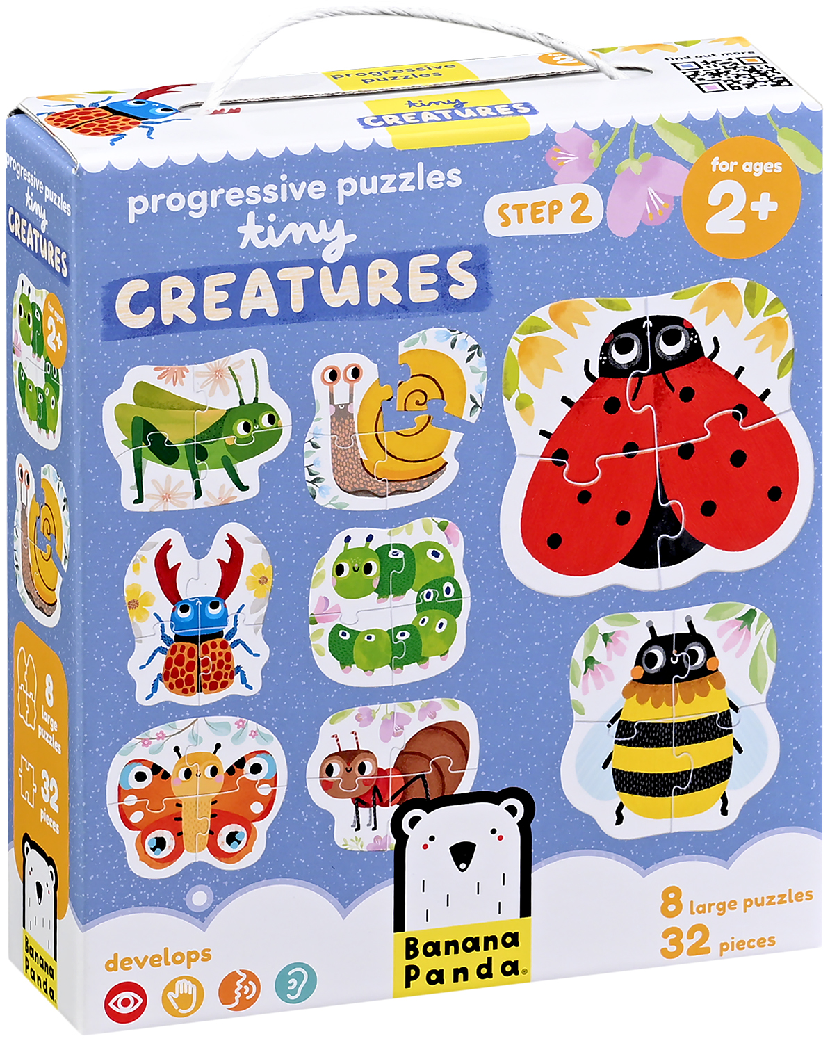 Puzzle pentru copii Banana Panda 8 în 1 - Creaturi mici