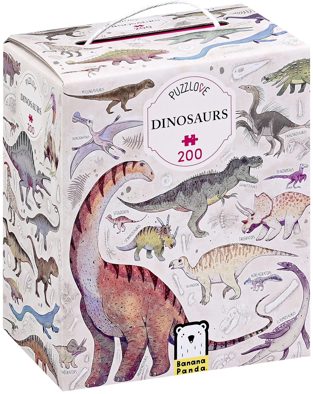 Puzzle pentru copii Banana Panda din 200 de piese - Dinozauri