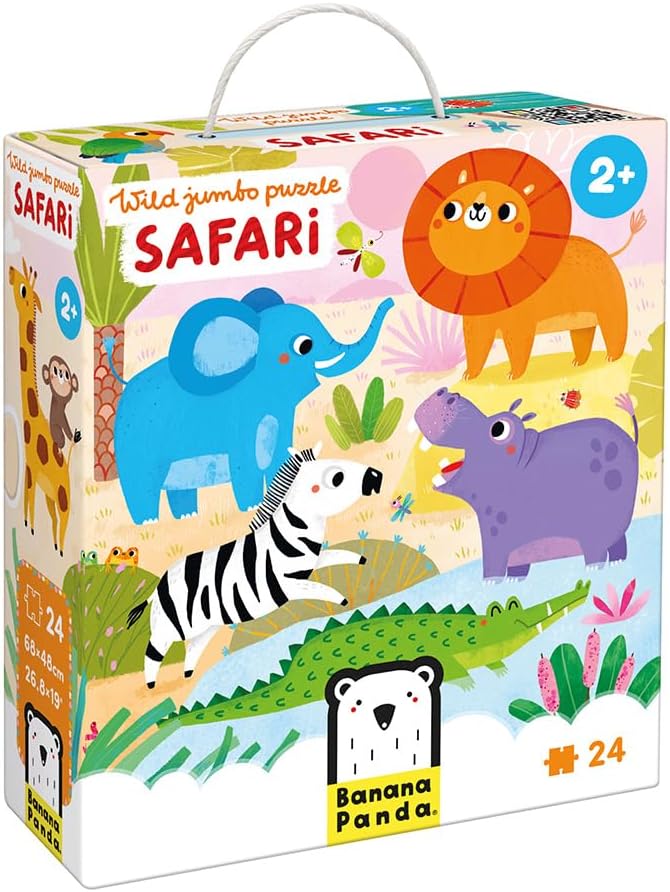 Puzzle pentru copii Banana Panda din 24 piese - Safari sălbatic