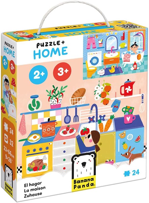 Puzzle pentru copii Banana Panda din 24 piese - Casă