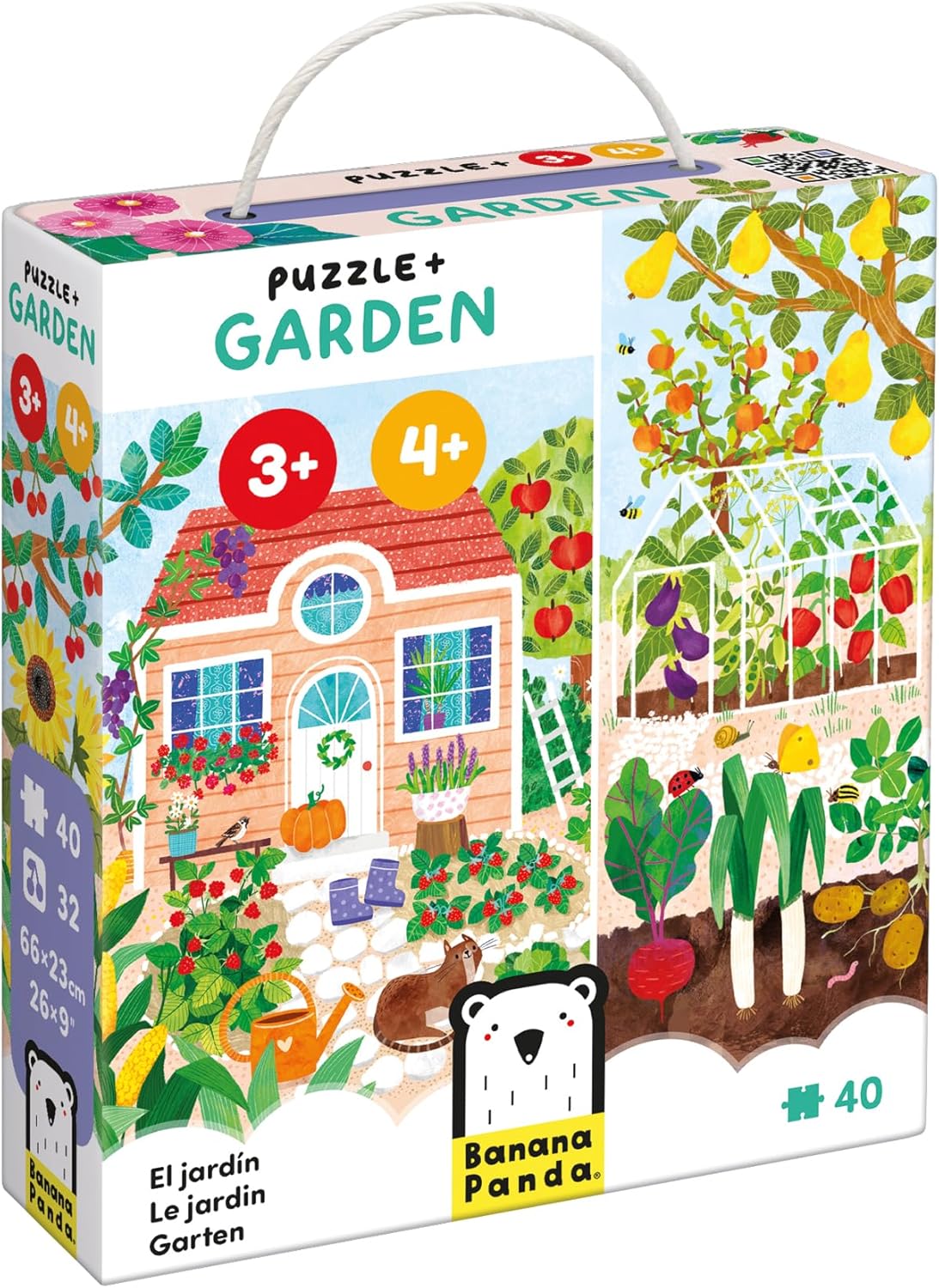 Puzzle pentru copii Banana Panda din 40 de piese - Grădină