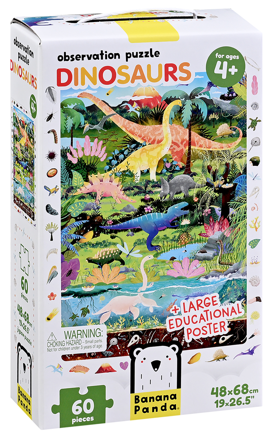 Puzzle pentru copii Banana Panda din 60 de piese - Dinozauri
