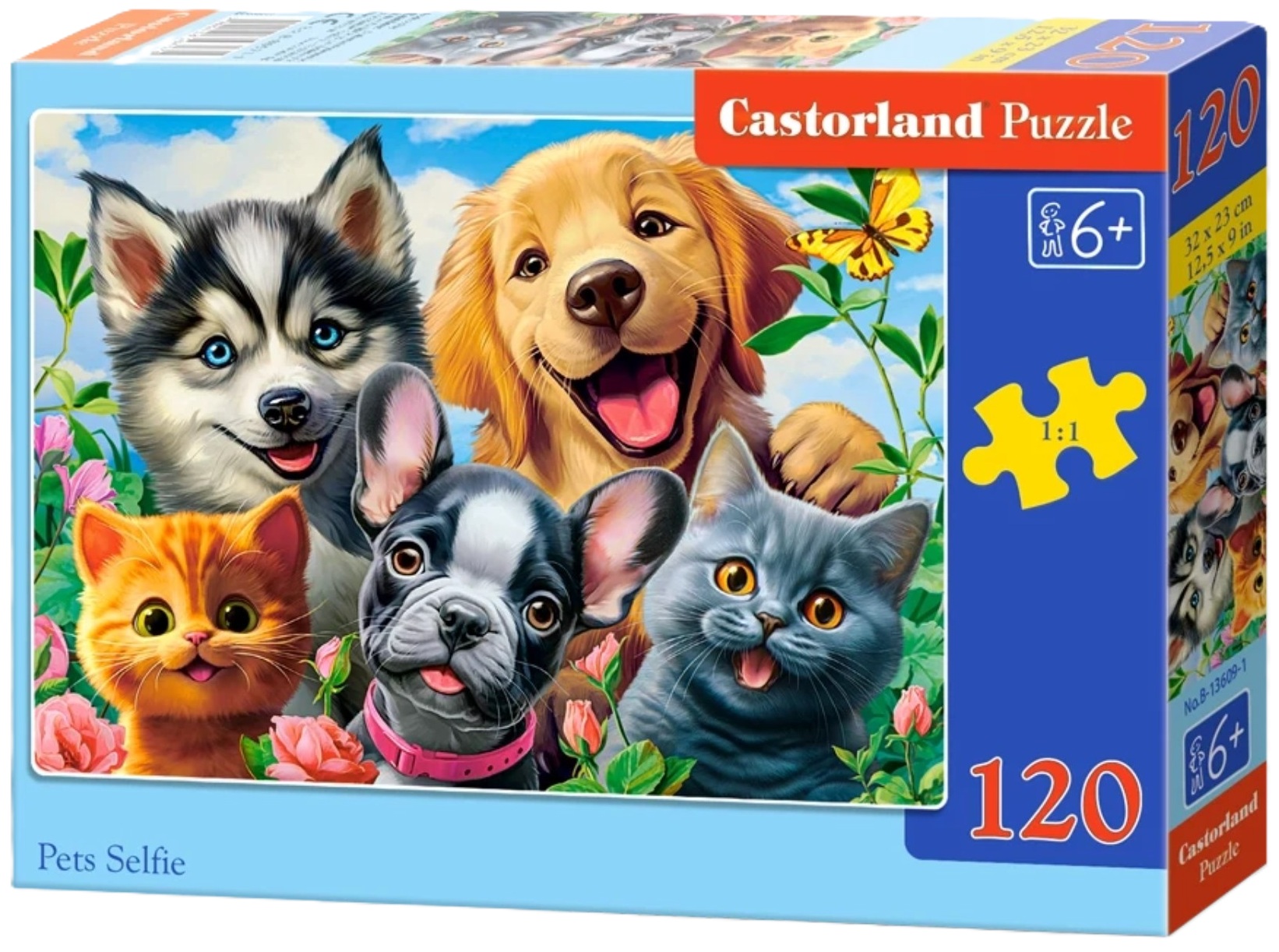 Puzzle Castorland din 120 piese - Selfie-uri cu animale de companie