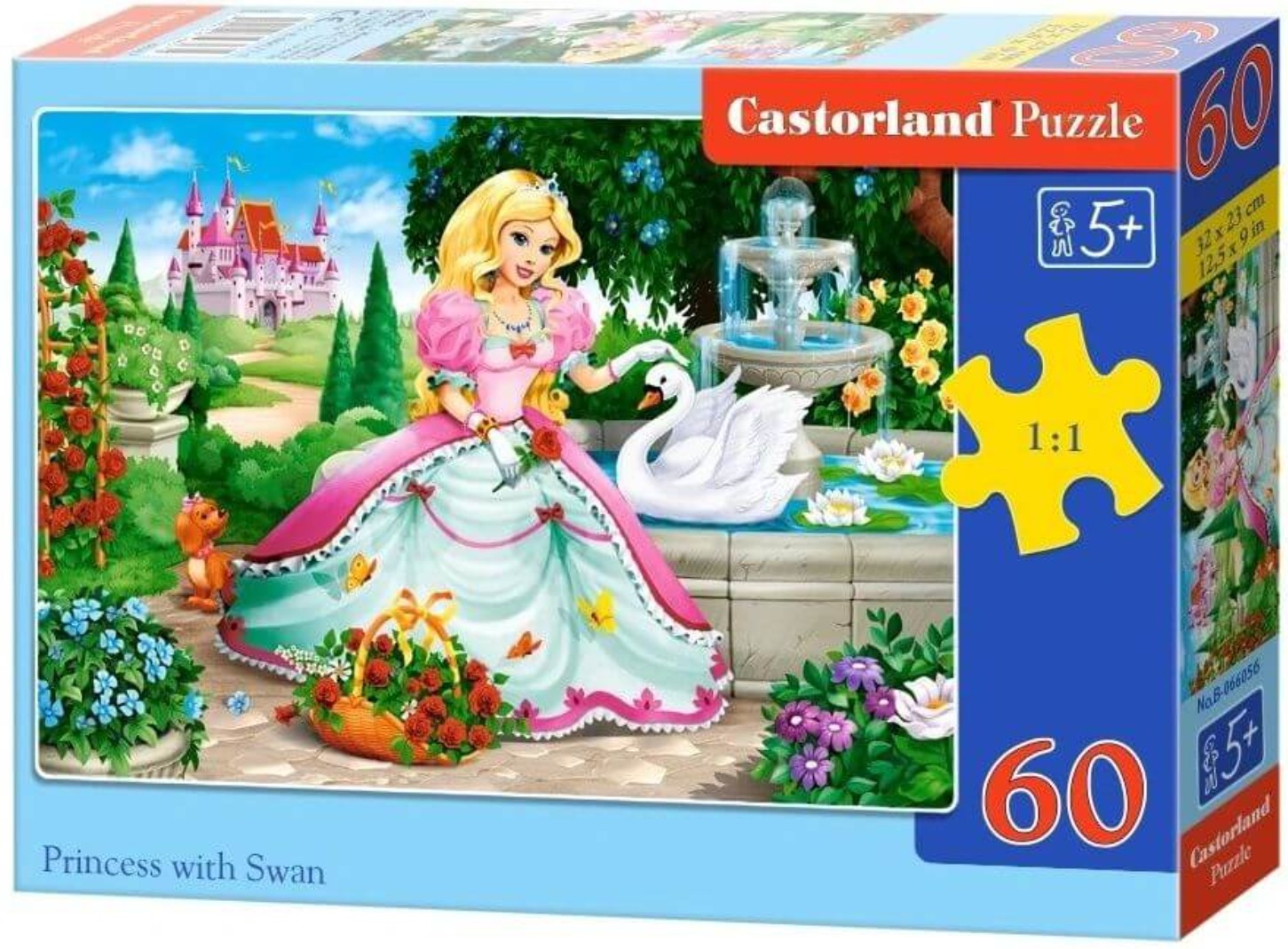 Puzzle Castorland din 60 piese - Prințese și lebede