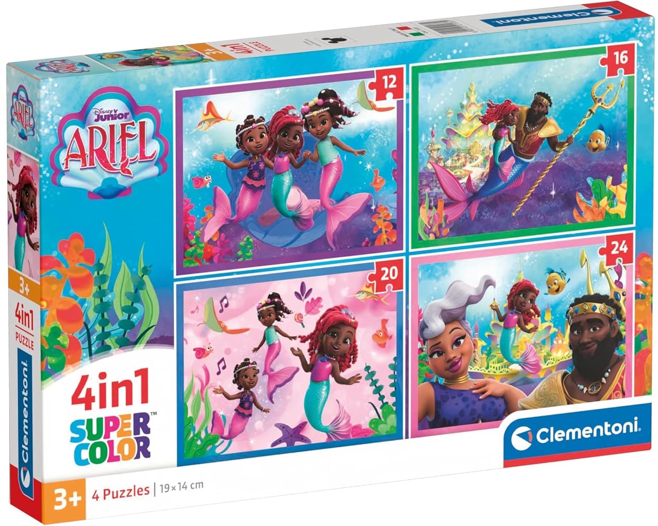 Puzzle pentru copii Clementoni 4 în 1 - Ariel