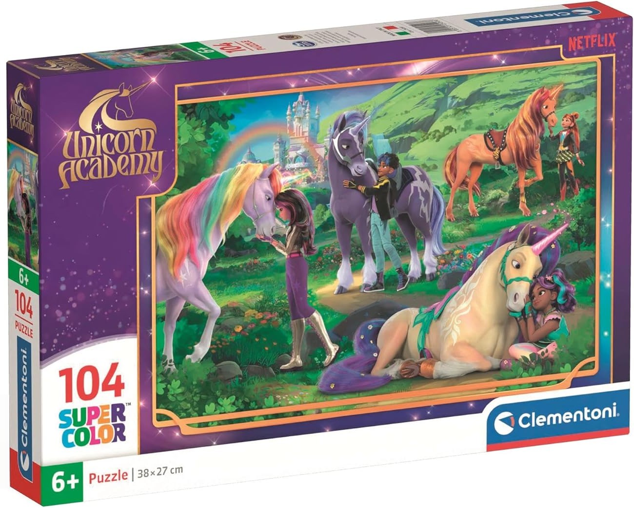Puzzle pentru copii  Clementoni din 104 piese - Academia Unicornilor (varianta 2)
