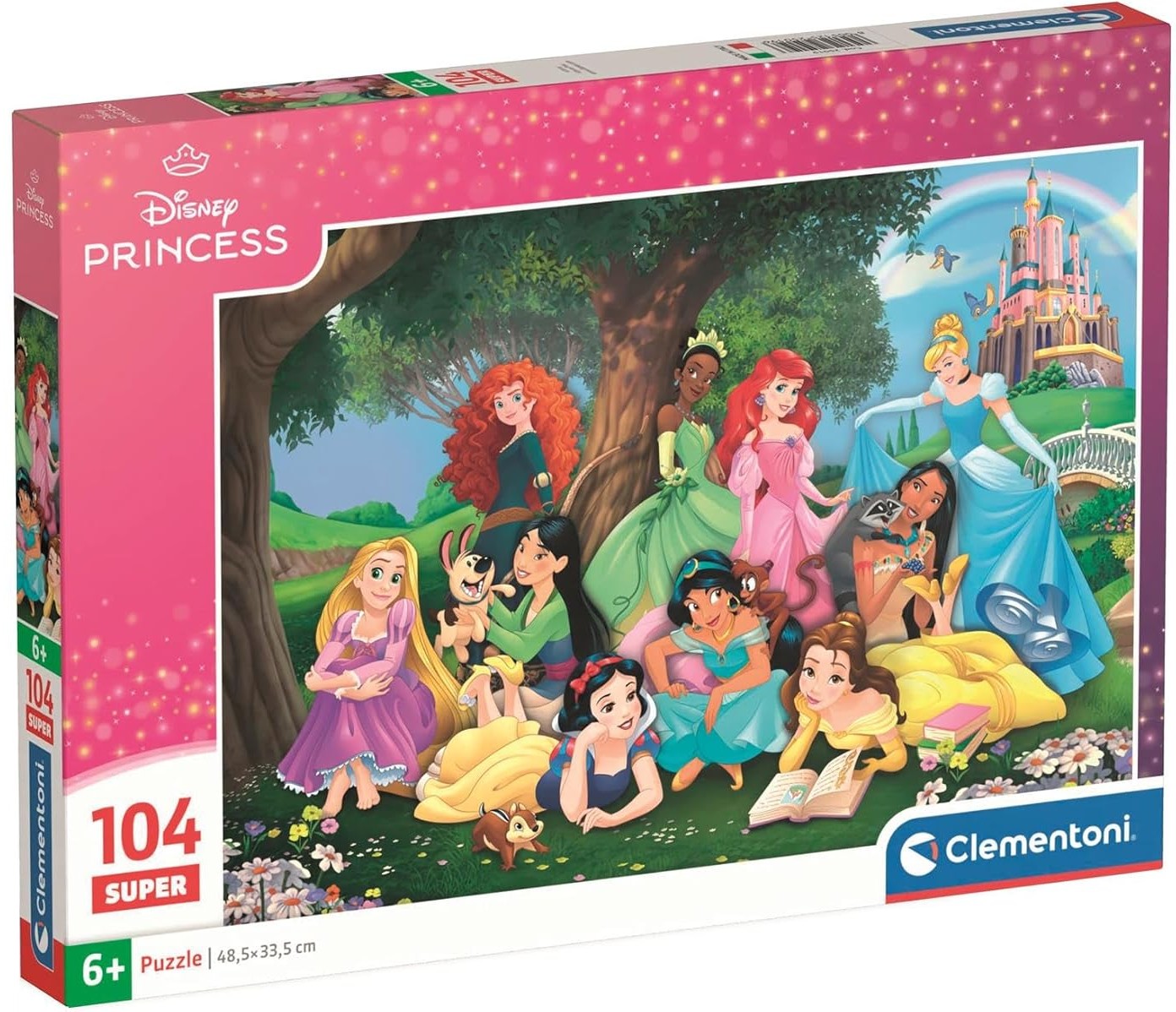 Puzzle pentru copii Clementoni de 104 piese - Disney Princesses
