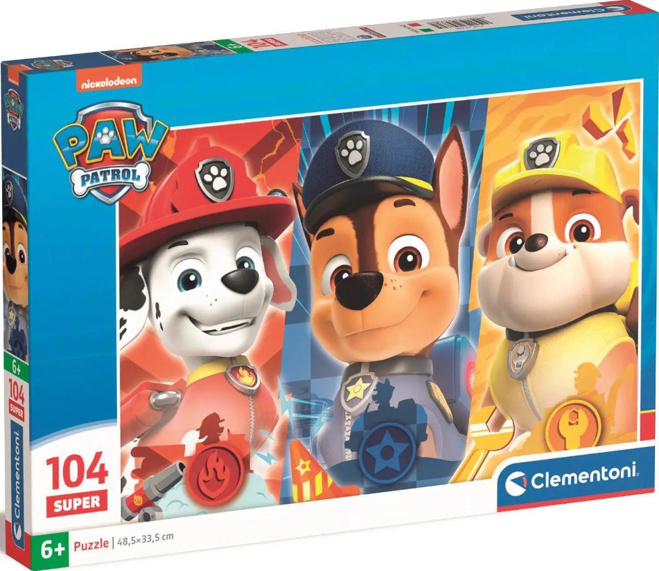 Puzzle pentru copii Clementoni din 104 piese - Patrula căţeluşilor
