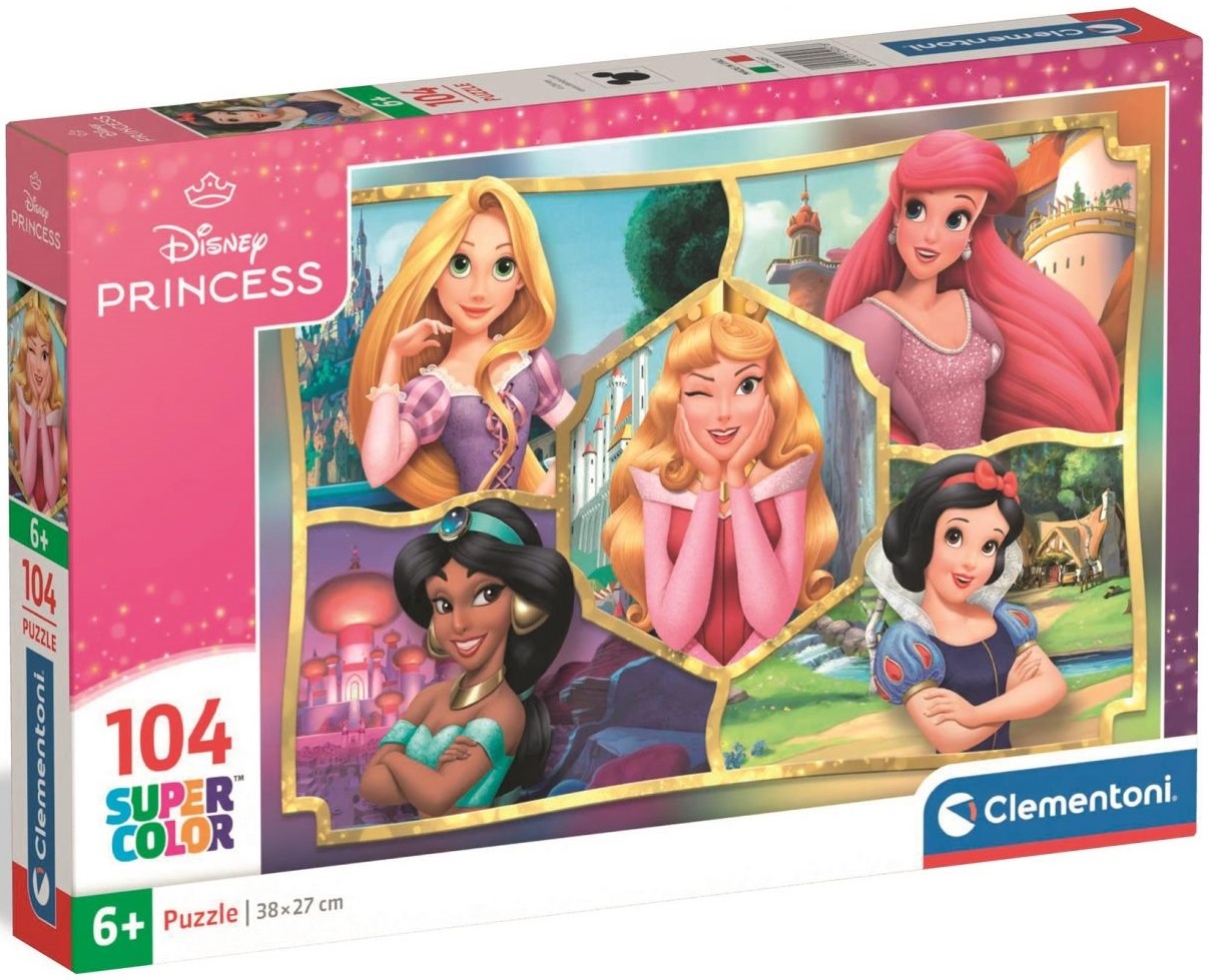 Puzzle pentru copii Clementoni din 104 piese - Prințesele Disney 2