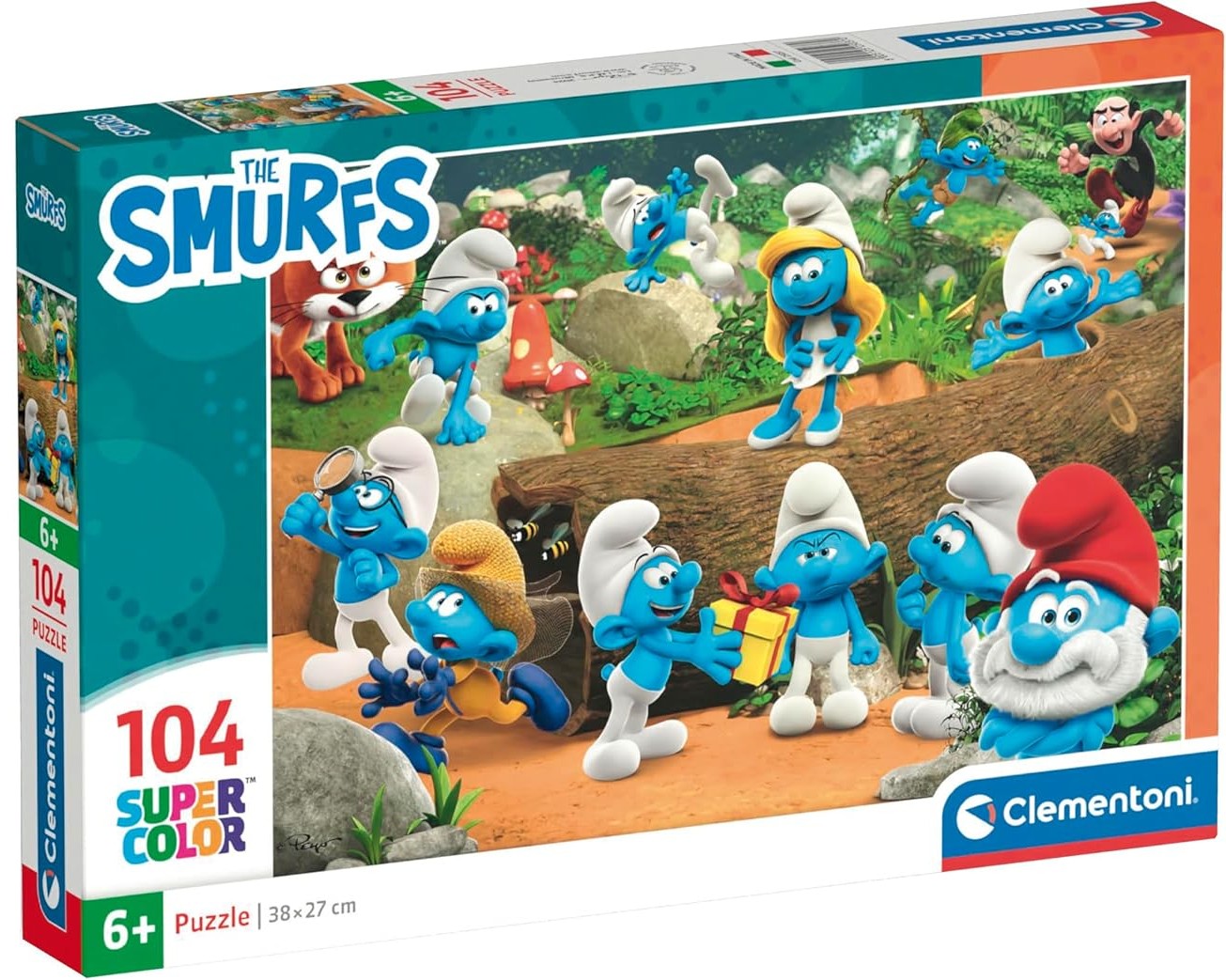 Puzzle pentru copii Clementoni din 104 piese - Ștrumfii