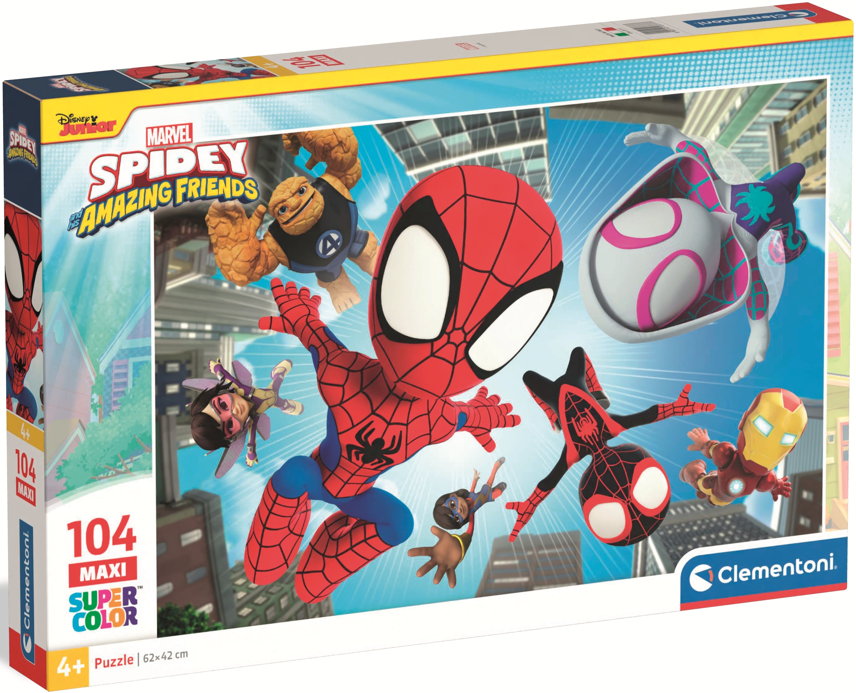 Puzzle Clementoni din 104 maxi piese - Spidey și prietenii