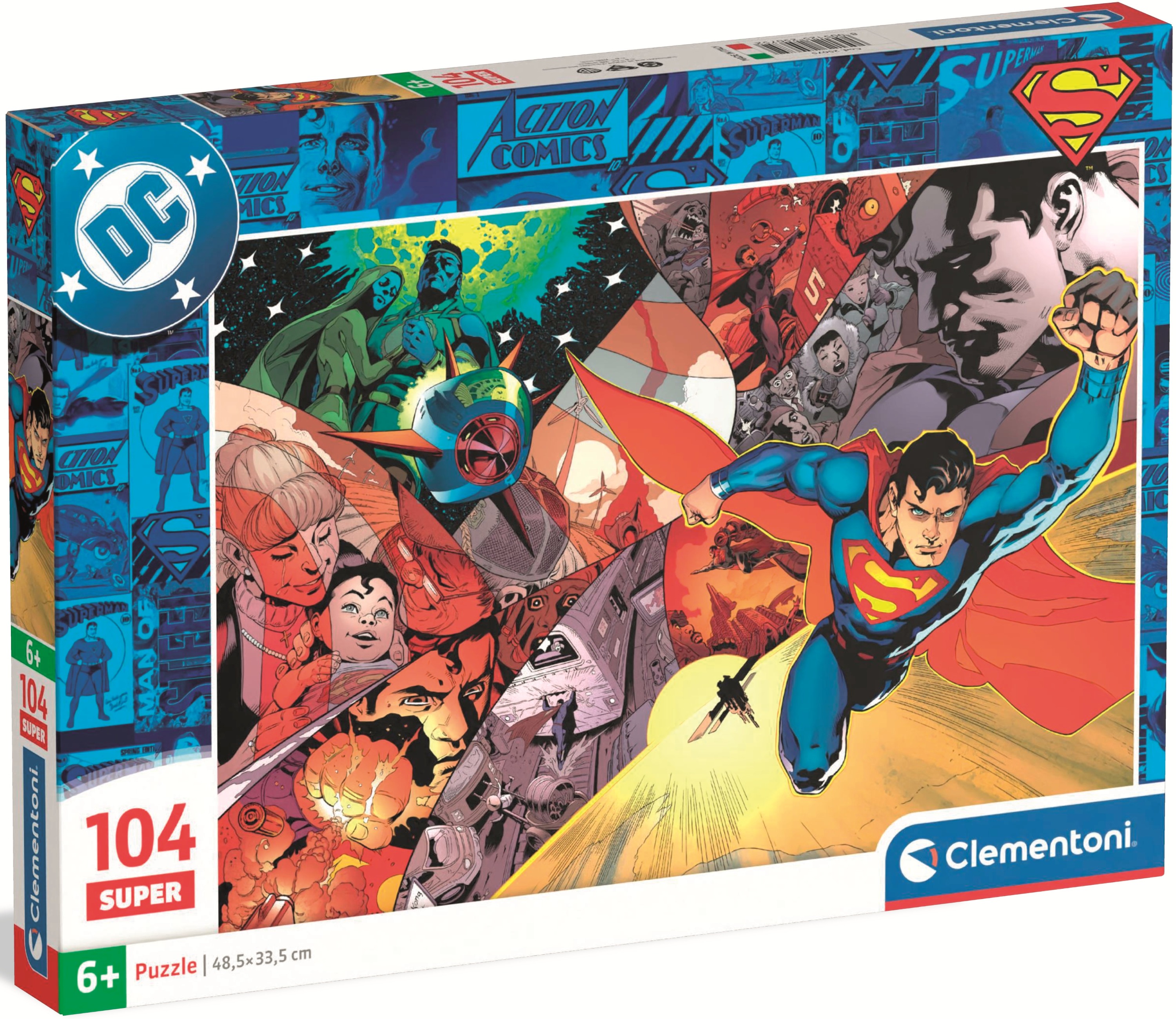 Puzzle pentru copii Clementoni din 104 piese - Superman