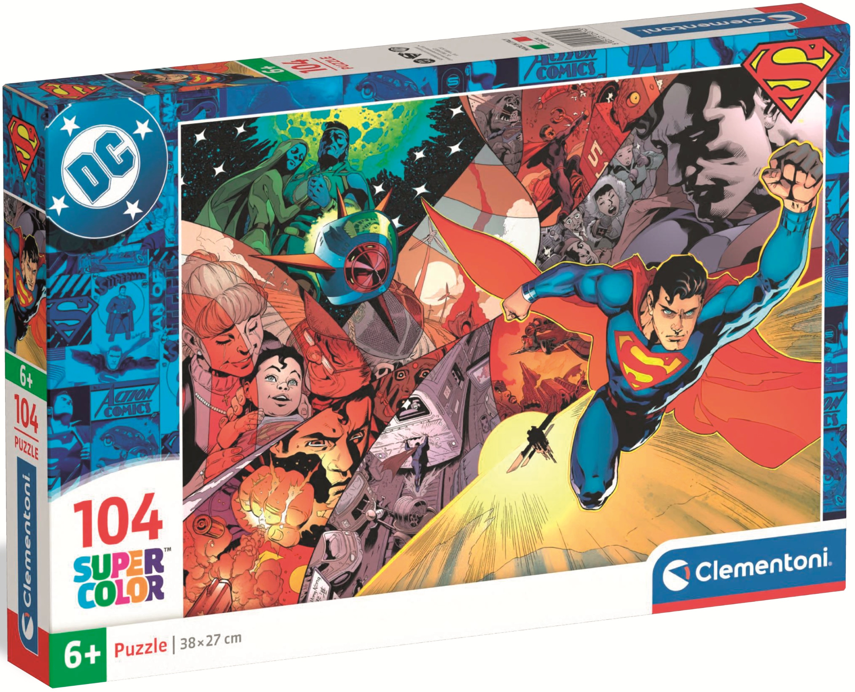 Puzzle pentru copii Clementoni din 104 piese - Superman în acțiune