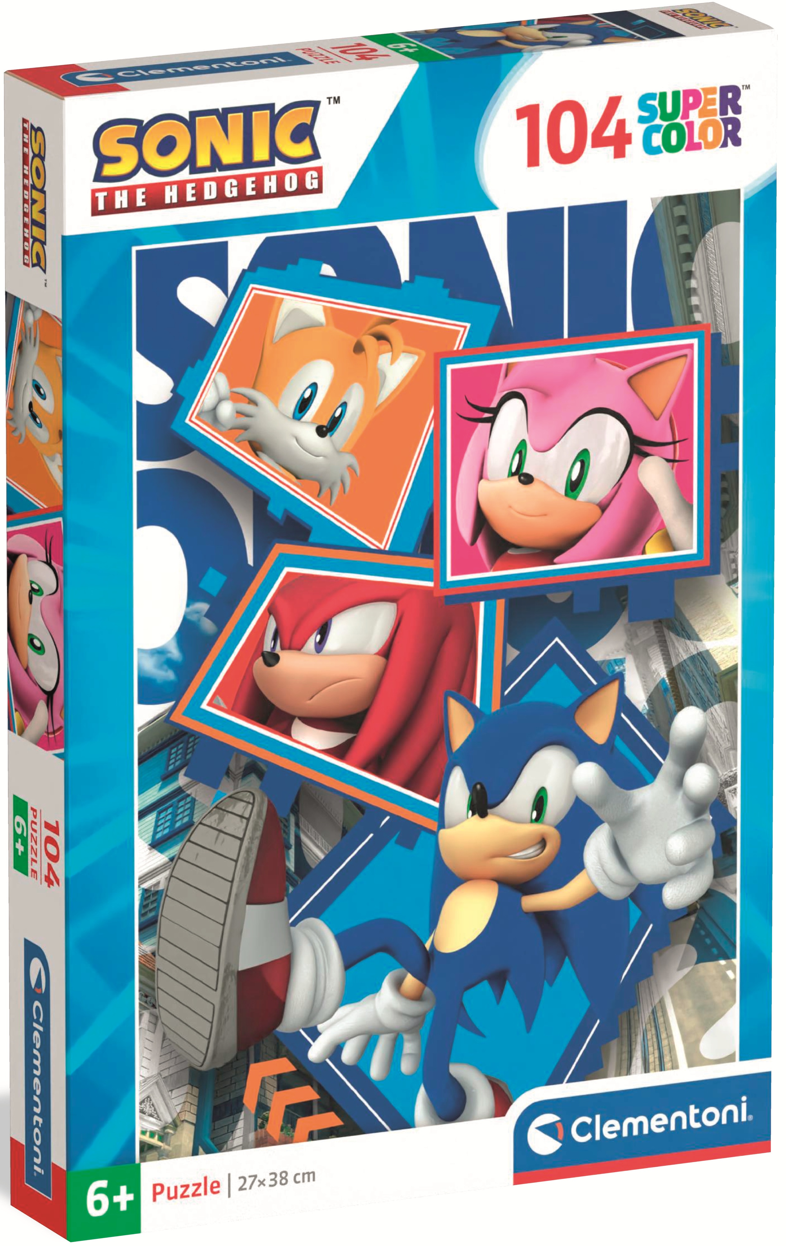 Puzzle pentru copii Clementoni din 104 piese - Sonic Ariciul