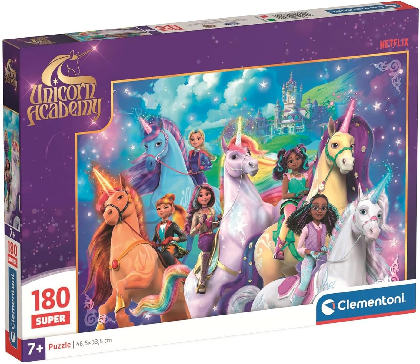 Puzzle pentru copii Clementoni din 180 piese- Academia Unicornilor
