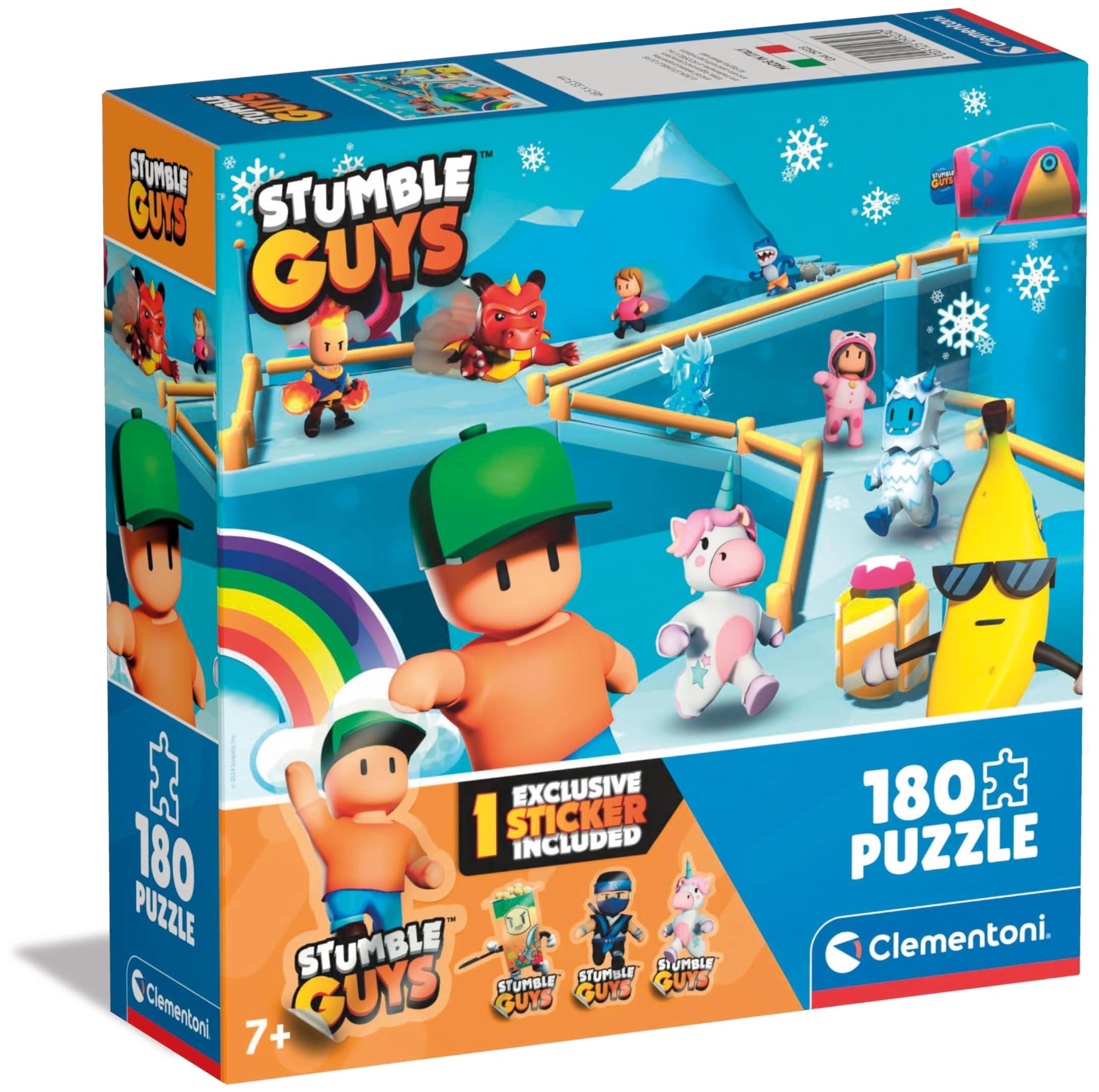 Puzzle pentru copii Clementoni din 180 de piese – Stumble Guys (varianta 1)