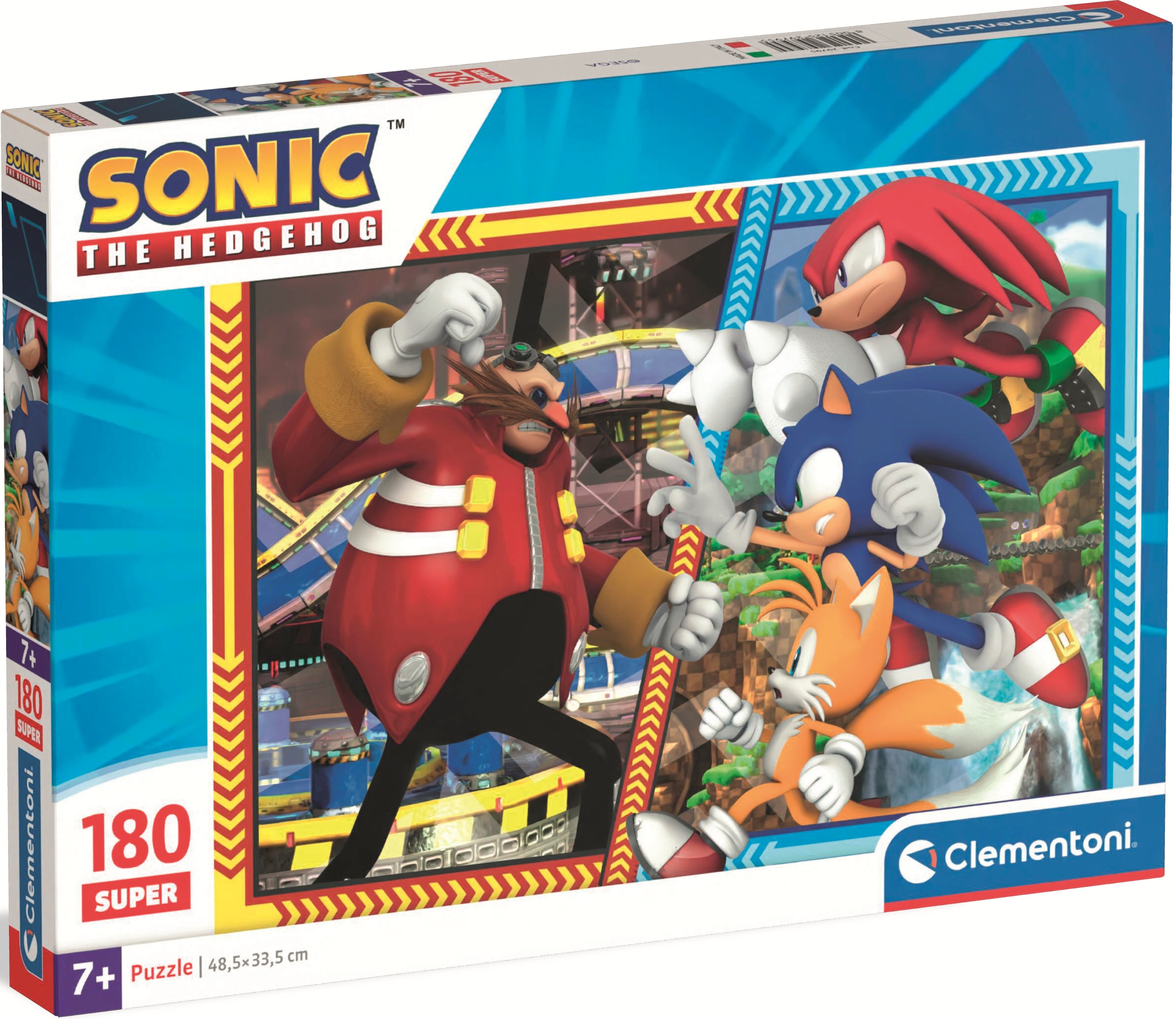 Puzzle pentru copii Clementoni din 180 piese - Sonic Ariciul