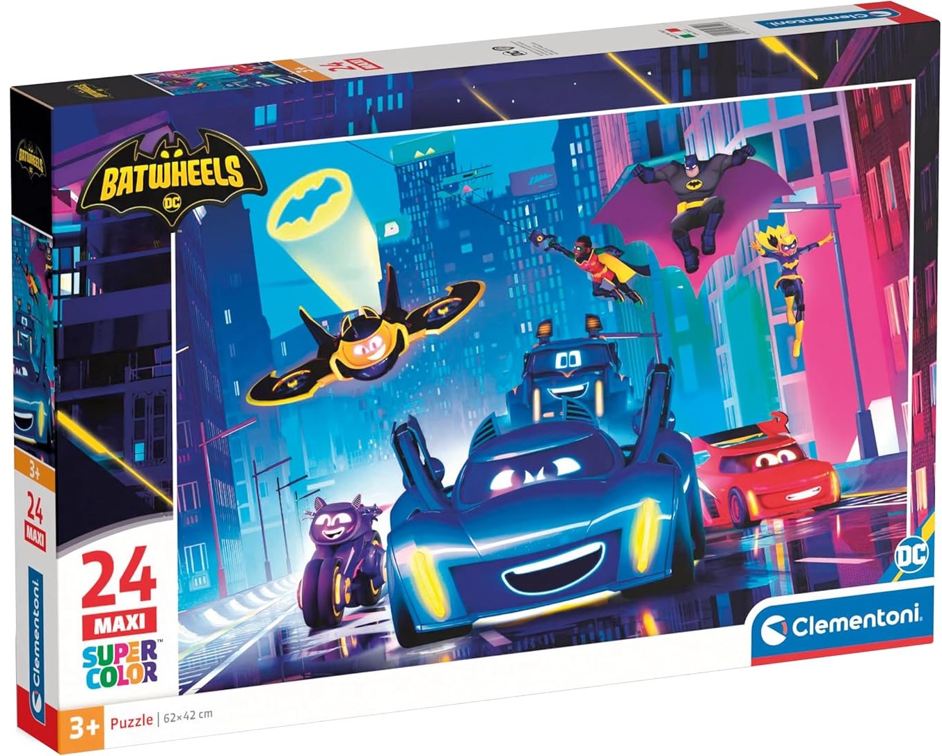 Puzzle pentru copii Clementoni din  24 maxi piese - Batwheels