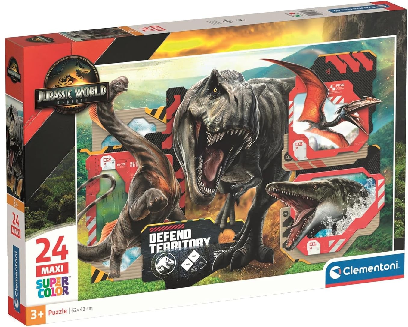Puzzle pentru copii Clementoni din 24 piese maxi - Jurassic World